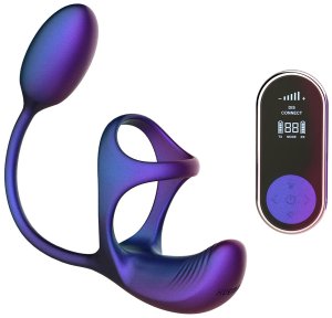 Kroužek na penis s análním vibrátorem Halo Orbit – Vibrační kroužky