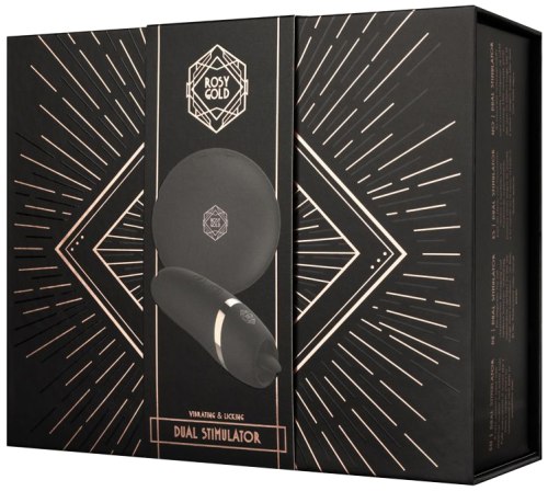 Vibrační stimulátor klitorisu s jazýčkem Rosy Gold