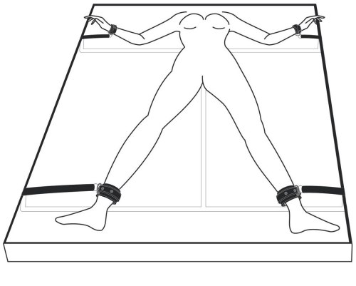 Pouta na postel Under Mattress Restraint Set