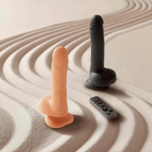 Rotační a přirážecí realistický vibrátor Strap-On-Me (L)