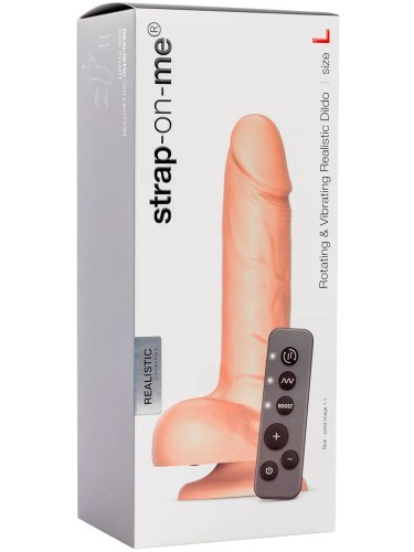Rotační a přirážecí realistický vibrátor Strap-On-Me (L)