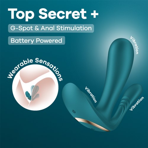 Vibrátor do kalhotek Satisfyer Top Secret+, na baterie