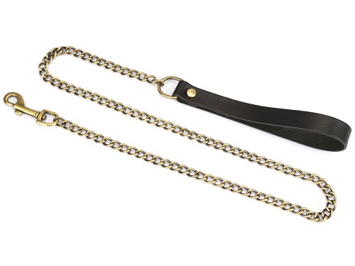 Kožený obojek s vodítkem Samurai