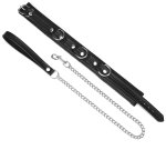 Obojek a vodítko z recyklované kůže Black Bond