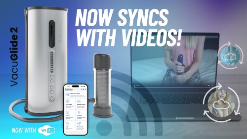 Interaktivní sací masturbátor pro muže VacuGlide 2