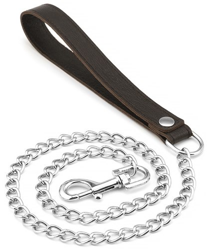 Kožený obojek s vodítkem Wild Gent