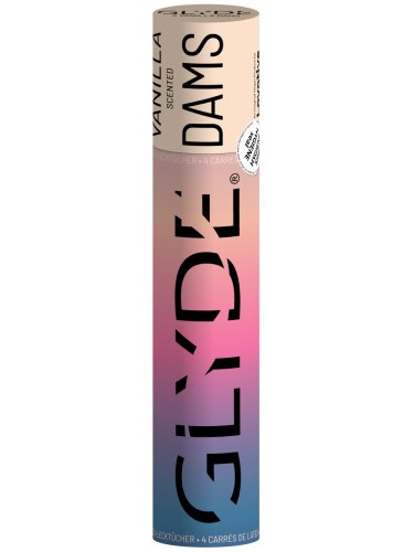 Tenké ochucené orální roušky Glyde Dams Vanilla, 4 ks