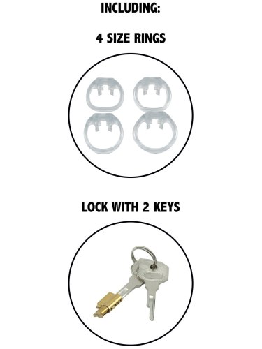 Plastová klec na penis Clear Control Regular