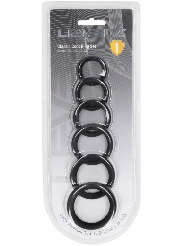 Sada tenkých erekčních kroužků Levelz, 6 ks