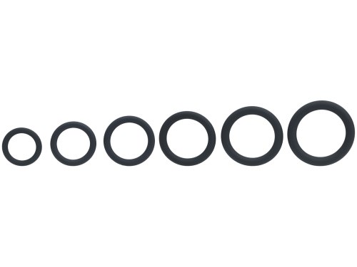 Sada tenkých erekčních kroužků Levelz, 6 ks