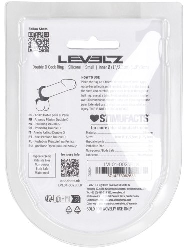 Dvojitý erekční kroužek Levelz, vel. S