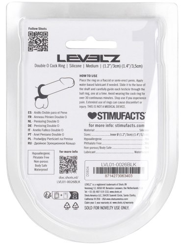 Dvojitý erekční kroužek Levelz, vel. M