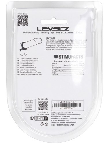 Dvojitý erekční kroužek Levelz, vel. L