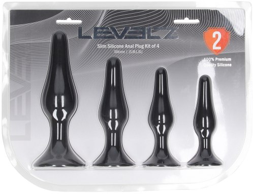 Sada análních kolíků s přísavkou Levelz, 4 ks