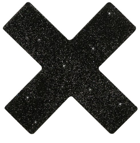 Třpytivé samolepky na bradavky, černé