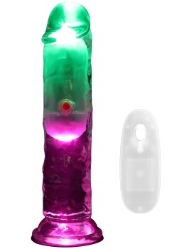 Svítící realistický vibrátor RealRock 6", 15 cm – Realistické vibrátory