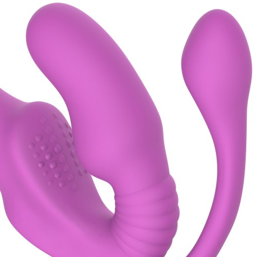 Samodržící vibrační strapon s análním vajíčkem Teazers