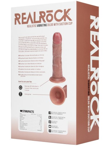 Realistický vibrátor RealRock 6", 15,2 cm