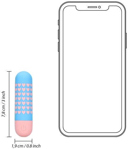 Mini vibrátor Heart to Get