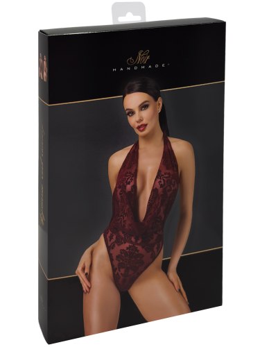 Body se sametovým květinovým potiskem NOIR