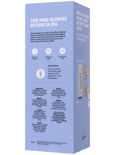 Oboustranný vibrační masturbátor se zvukem Teazers