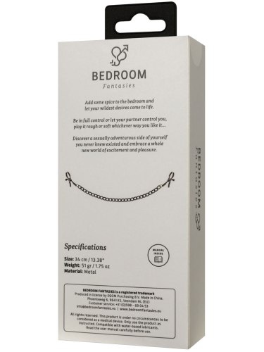 Svorky na bradavky s řetízkem Bedroom Fantasies