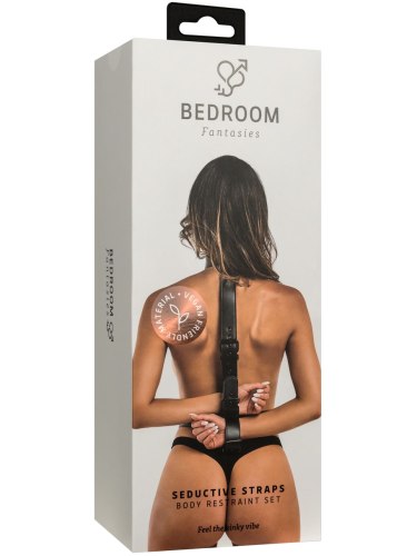 Bondage postroj s pouty na ruce a obojkem Bedroom Fantasies