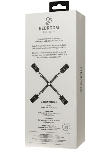 BDSM kříž s pouty na ruce a nohy Bedroom Fantasies