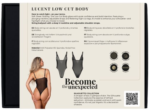 Průsvitné body s hlubokým výstřihem Guilty Pleasure