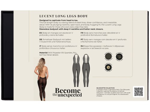 Průsvitný catsuit bez rukávů Guilty Pleasure