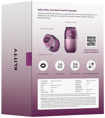 Sací stimulátor s jazýčkem Svakom Klitty