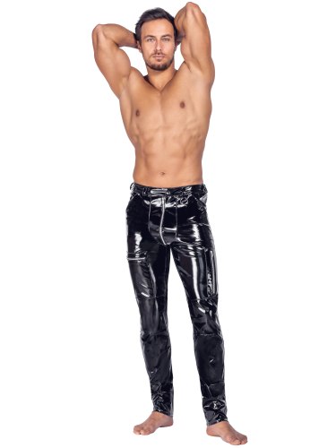 Lakované pánské kalhoty Black Level
