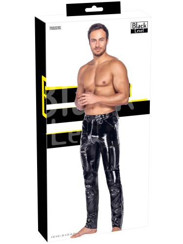 Lakované pánské kalhoty Black Level