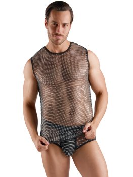 Síťované pánské tílko s lesklými kamínky Svenjoyment – Pánská trička a tílka