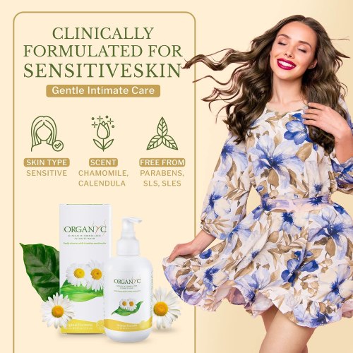 Intimní mycí gel s heřmánkem Organyc, 250 ml