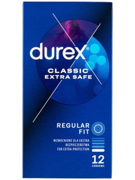 Zesílené kondomy Durex Classic Extra Safe, 12 ks – Anální kondomy (zesílené) pro bezpečný sex