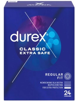 Zesílené kondomy Durex Classic Extra Safe, 24 ks – Anální kondomy (zesílené) pro bezpečný sex