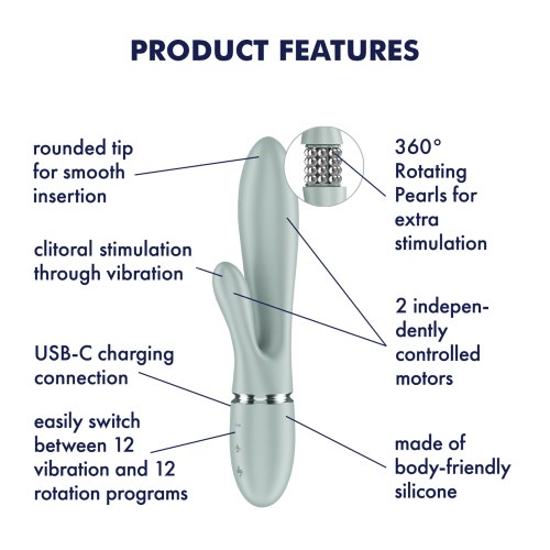 Perličkový vibrátor s králíčkem Satisfyer Pearl Bunny 2