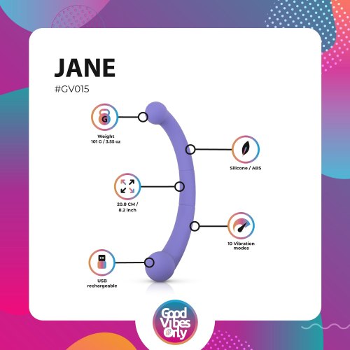 Oboustranný vibrátor Jane