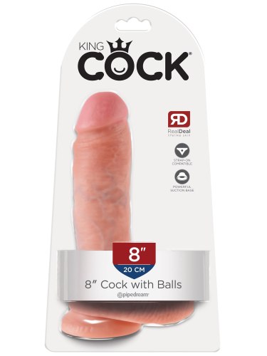 Realistické dildo s varlaty King Cock 8"