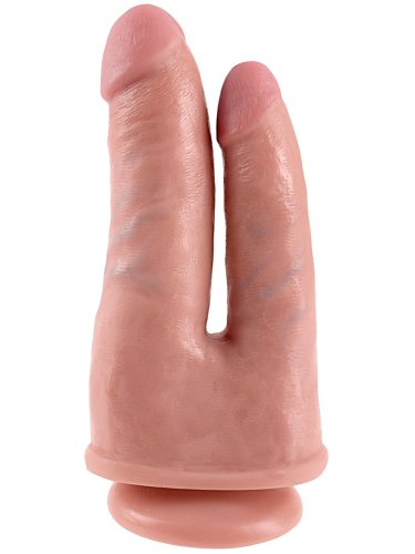 Dvojité realistické dildo King Cock Double Penetrator 6"