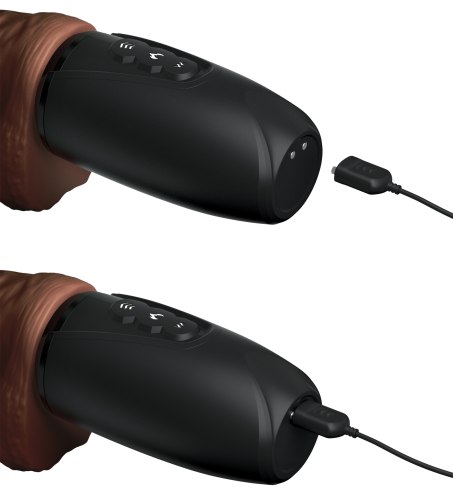 Přirážecí a hřejivý realistický vibrátor King Cock Plus 7.5"