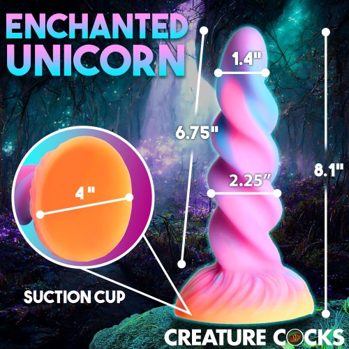 Světélkující dildo s přísavkou Moon Rider