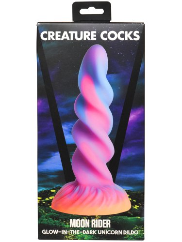 Světélkující dildo s přísavkou Moon Rider