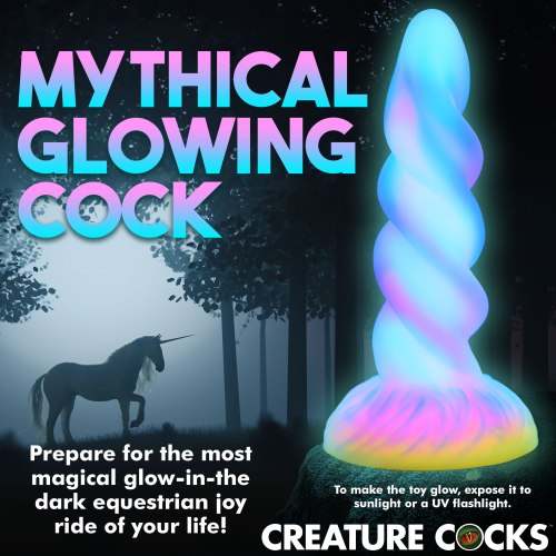 Světélkující dildo s přísavkou Moon Rider