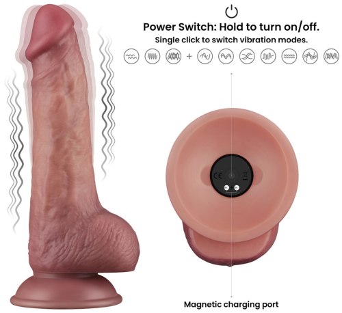 Realistický vibrátor s přísavkou Power Cock 8,5"