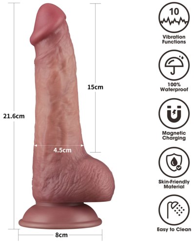 Realistický vibrátor s přísavkou Power Cock 8,5"