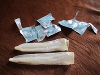 5. kondomy vložíme do sebe vždy po 3 kusech