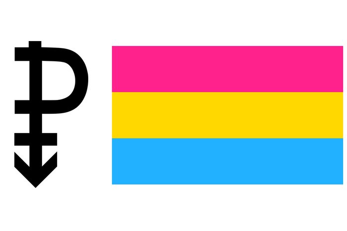 Symbol a vlajka pansexuality